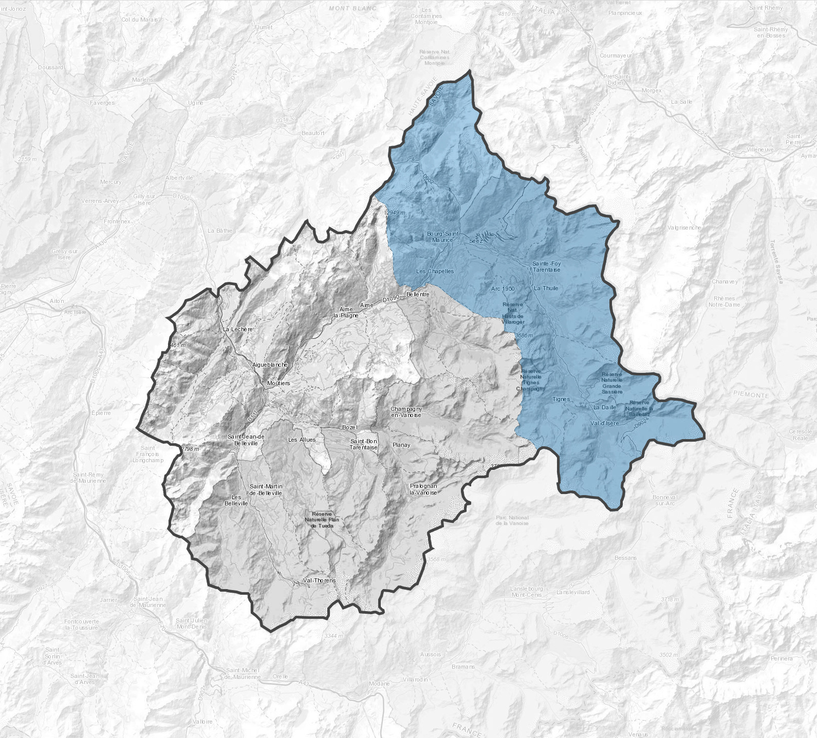 Le territoire Assemblée du pays de Tarentaise Vanoise