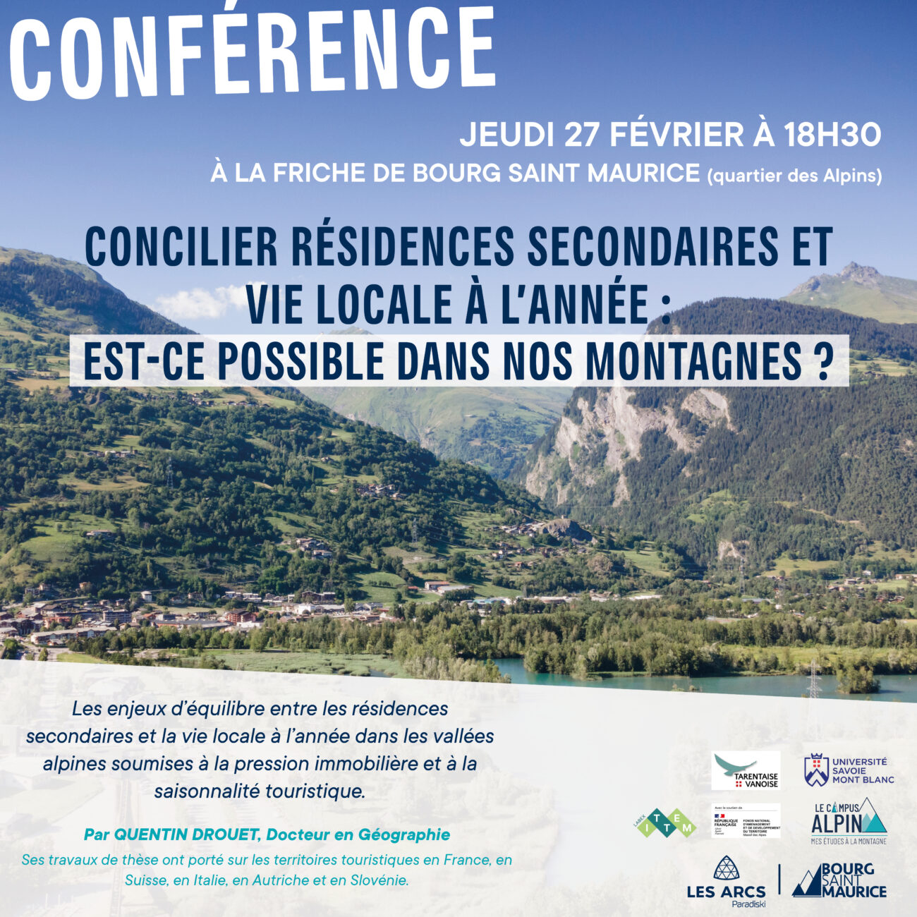 Conférence « Concilier résidences secondaires et vie locale à l’année : est-ce possible dans nos montagnes ? »